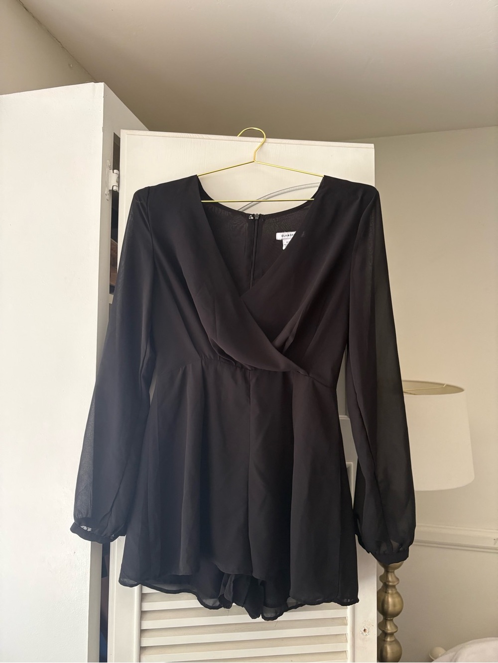 Glamorous Black Chiffon Romper